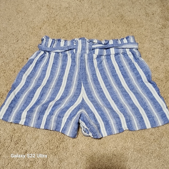Indigo Rein Linen Blend Shorts - S - Picture 2 of 4